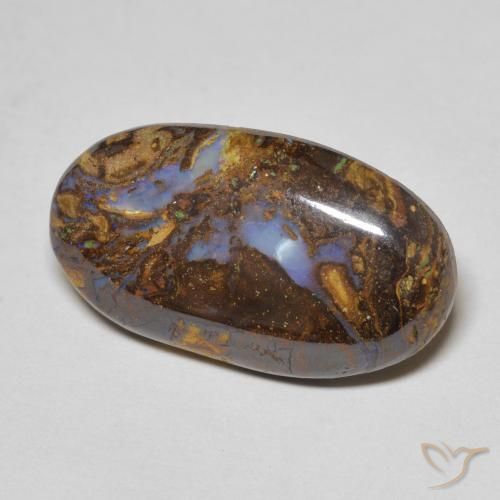 9,17 ctw natürlicher Mehrfarbig Boulderopal, Oval, Lichtundurchlässig