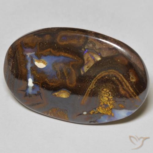 9,17 ctw natürlicher Mehrfarbig Boulderopal, Oval, Lichtundurchlässig