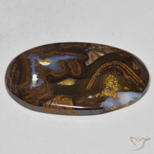9,17 ctw natürlicher Mehrfarbig Boulderopal, Oval, Lichtundurchlässig