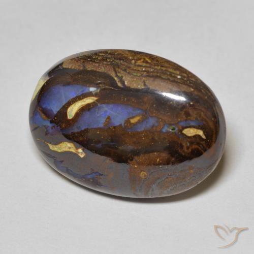 9,17 ctw natürlicher Mehrfarbig Boulderopal, Oval, Lichtundurchlässig