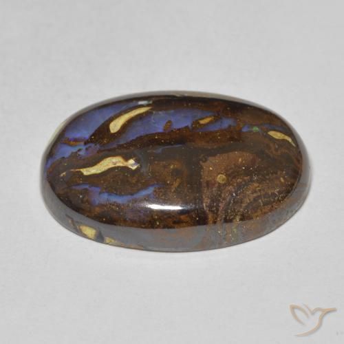 9,17 ctw natürlicher Mehrfarbig Boulderopal, Oval, Lichtundurchlässig