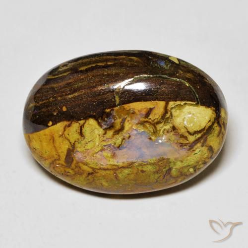 9,17 ctw natürlicher Mehrfarbig Boulderopal, Oval, Lichtundurchlässig
