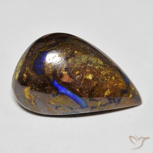 20,30 ctw natürlicher mehrfarbiger Boulder-Opal, Fantasieschliff, Lichtundurchlässig