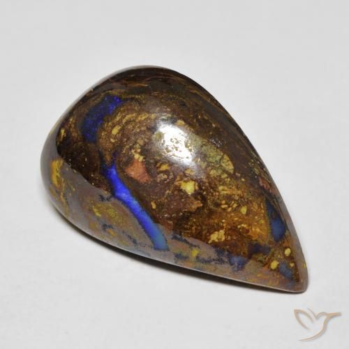 20,30 ctw natürlicher mehrfarbiger Boulder-Opal, Fantasieschliff, Lichtundurchlässig