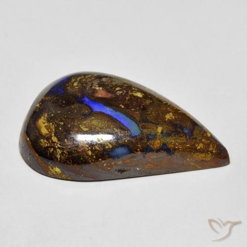 20,30 ctw natürlicher mehrfarbiger Boulder-Opal, Fantasieschliff, Lichtundurchlässig
