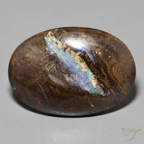 40.81ct Natürlicher Mehrfarbig Boulderopal, Oval, Lichtundurchlässig