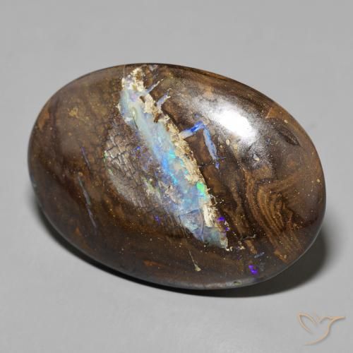 9,17 ctw natürlicher Mehrfarbig Boulderopal, Oval, Lichtundurchlässig