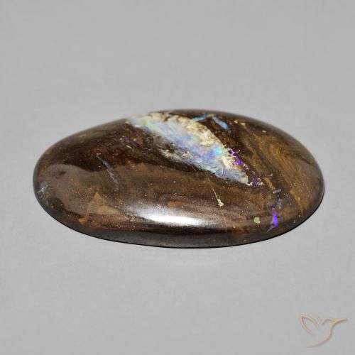 9,17 ctw natürlicher Mehrfarbig Boulderopal, Oval, Lichtundurchlässig