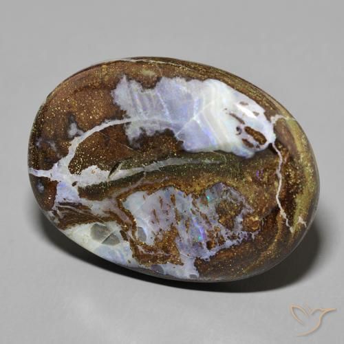9,17 ctw natürlicher Mehrfarbig Boulderopal, Oval, Lichtundurchlässig