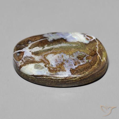 9,17 ctw natürlicher Mehrfarbig Boulderopal, Oval, Lichtundurchlässig