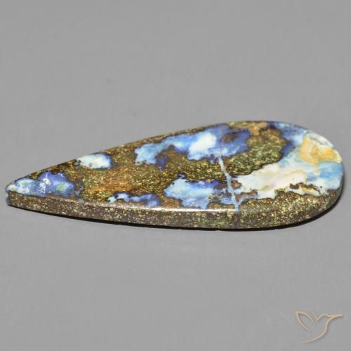 9,17 ctw natürlicher Mehrfarbig Boulderopal, Birnenform, Lichtundurchlässig