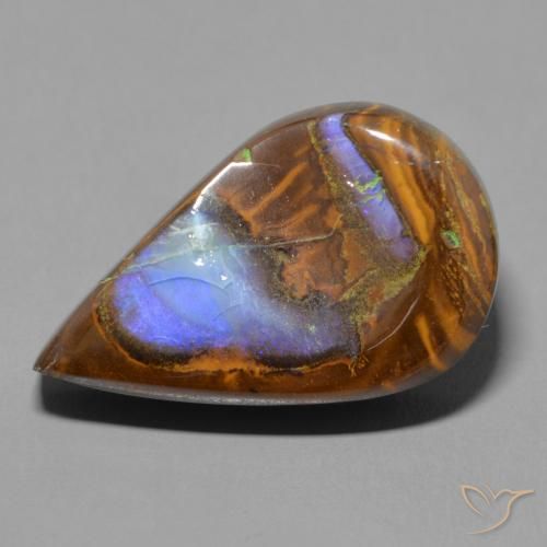17.20ct Natürlicher Mehrfarbig Boulderopal, Birnenform, Lichtundurchlässig, Photo A