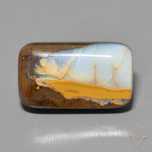 9.18ct Natürlicher Mehrfarbig Boulderopal, Kissen, Lichtundurchlässig