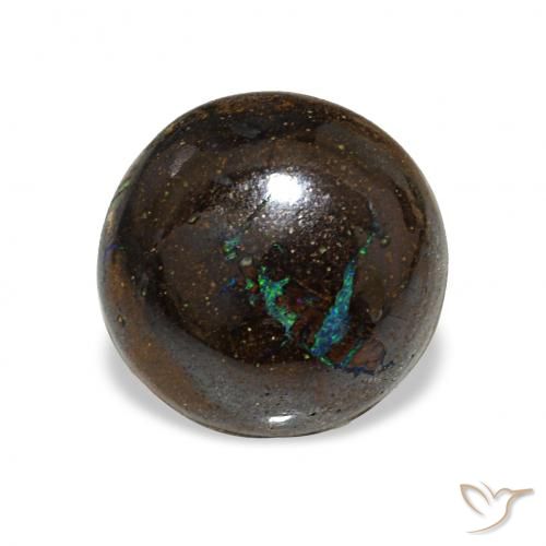 3.11ct Mehrfarbig Boulderopal, Runden, Lichtundurchlässig