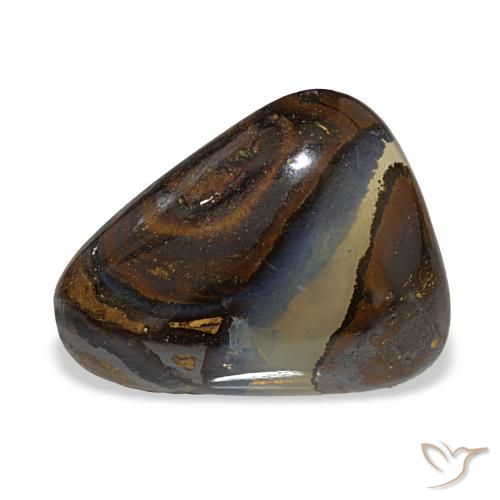 11.09ct Mehrfarbig Boulderopal, Trillion, Lichtdurchlässig