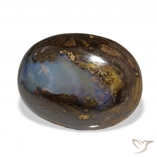 9,17 ctw natürlicher Mehrfarbig Boulderopal, Oval, Lichtundurchlässig