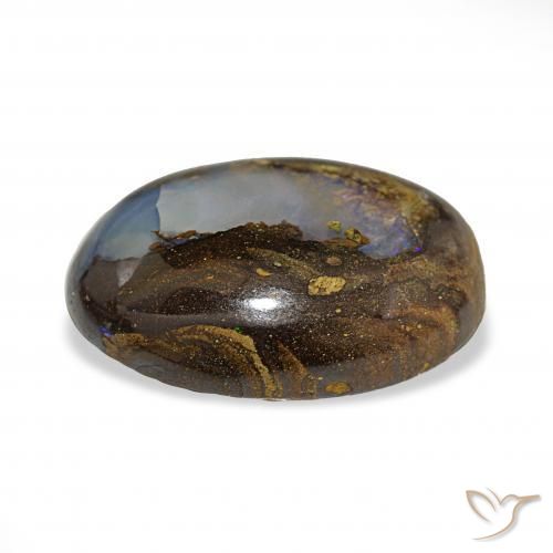 9,17 ctw natürlicher Mehrfarbig Boulderopal, Oval, Lichtundurchlässig