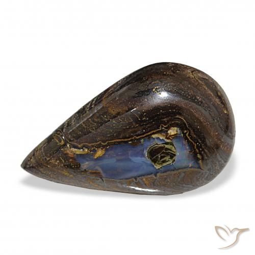 8.90ct Mehrfarbig Boulderopal, Birnenform, Lichtundurchlässig