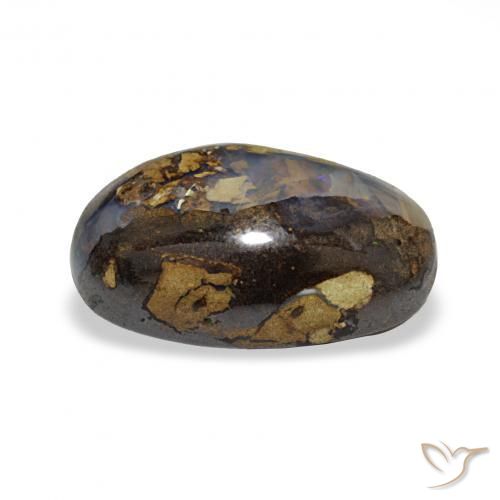 9,17 ctw natürlicher Mehrfarbig Boulderopal, Oval, Lichtundurchlässig