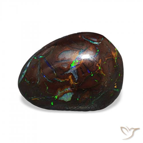 4.49ct Mehrfarbig Boulderopal, Birnenform, Lichtundurchlässig