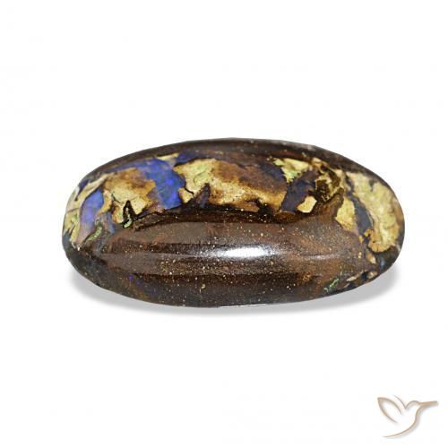 9,17 ctw natürlicher Mehrfarbig Boulderopal, Oval, Lichtundurchlässig