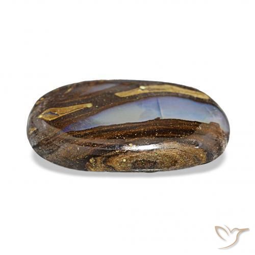 9,17 ctw natürlicher Mehrfarbig Boulderopal, Oval, Lichtundurchlässig