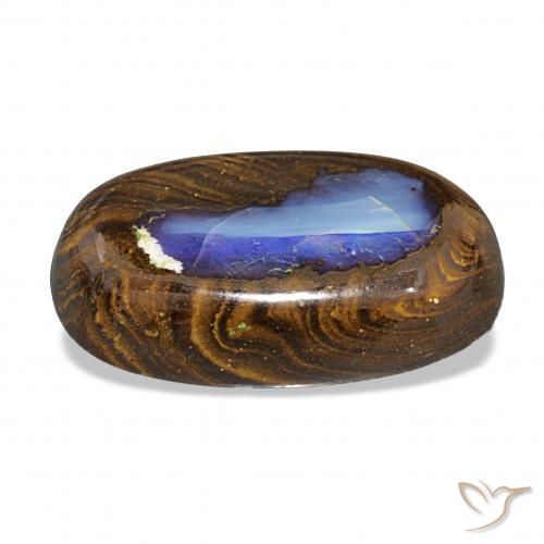 9,17 ctw natürlicher Mehrfarbig Boulderopal, Oval, Lichtundurchlässig