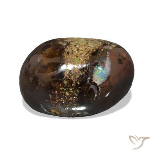 3.94ct Mehrfarbig Boulderopal, Oval, Lichtundurchlässig