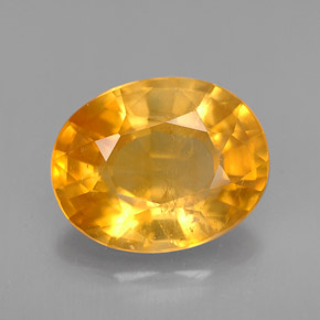 3,73 ctw natürlicher orangefarbener Calzit, Oval Schliff, VS-SI