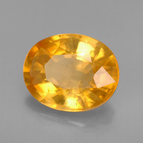 3,73 ctw natürlicher orangefarbener Calzit, Oval Schliff, VS-SI