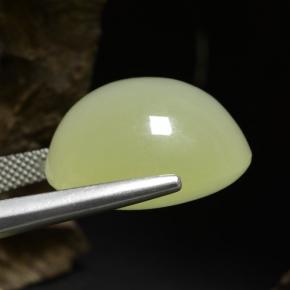 34,18 ctw natürlicher grüner Calzit, Kissenschliff, Lichtdurchlässig