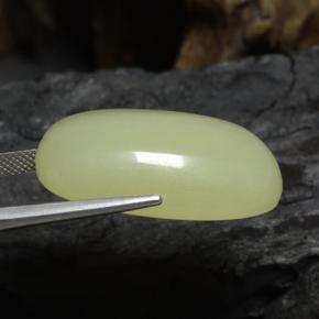 9,17 ctw natürlicher hellgelb Kalzit, Kissenschliff, Lichtdurchlässig