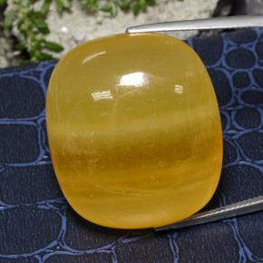 9,17 ctw natürlicher Orange Kalzit, Kissenschliff, Lichtdurchlässig