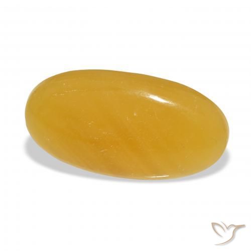 9,17 ctw natürlicher Gold-Orange Kalzit, Oval, Lichtdurchlässig