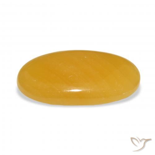 9,17 ctw natürlicher Gold-Orange Kalzit, Oval, Lichtdurchlässig
