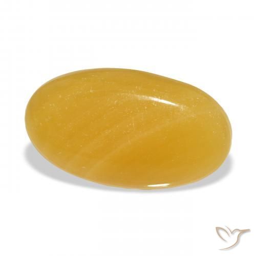 9,17 ctw natürlicher Gold-Orange Kalzit, Oval, Lichtdurchlässig