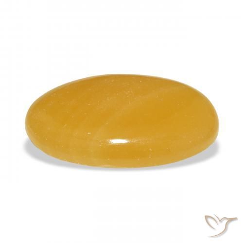 9,17 ctw natürlicher Gold-Orange Kalzit, Oval, Lichtdurchlässig