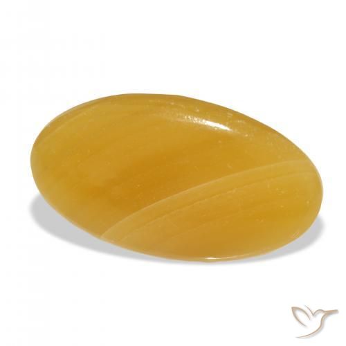 9,17 ctw natürlicher Gold-Orange Kalzit, Oval, Lichtdurchlässig