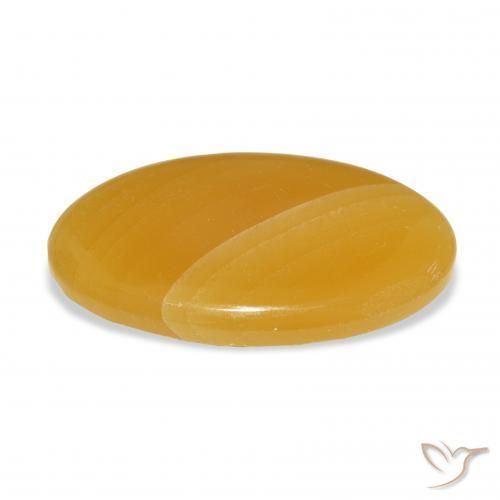 9,17 ctw natürlicher Gold-Orange Kalzit, Oval, Lichtdurchlässig