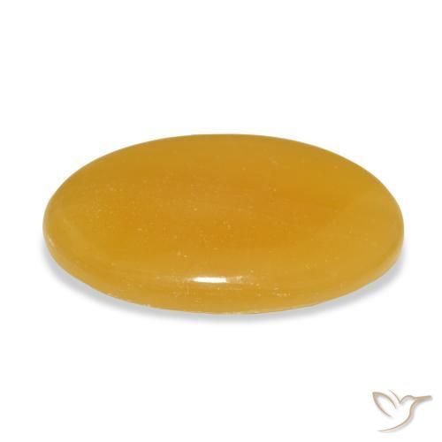 9,17 ctw natürlicher Gold-Orange Kalzit, Oval, Lichtdurchlässig
