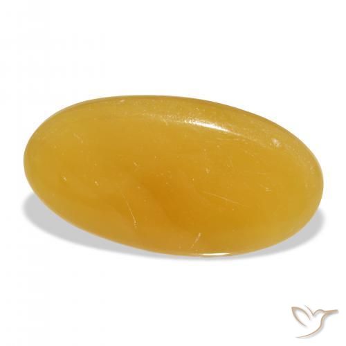 9,17 ctw natürlicher Gold-Orange Kalzit, Oval, Lichtdurchlässig