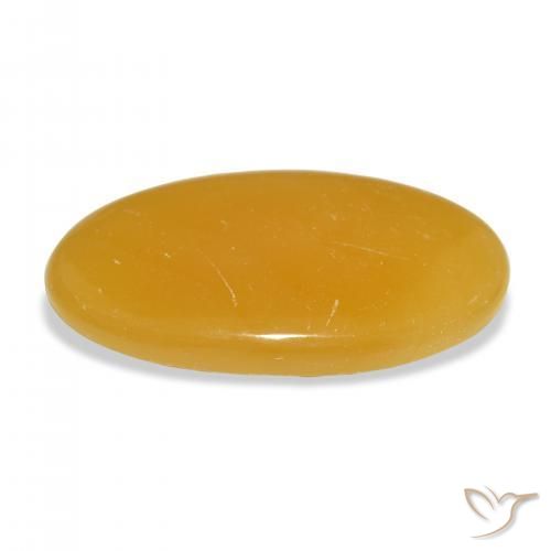 9,17 ctw natürlicher Gold-Orange Kalzit, Oval, Lichtdurchlässig