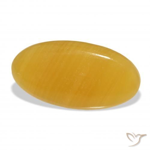 9,17 ctw natürlicher Gold-Orange Kalzit, Oval, Lichtdurchlässig