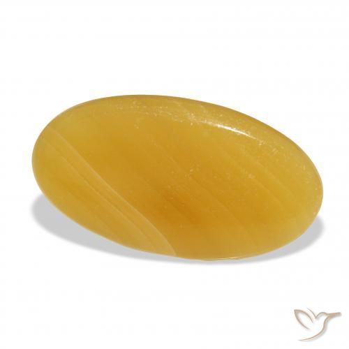 9,17 ctw natürlicher Gold-Orange Kalzit, Oval, Lichtdurchlässig