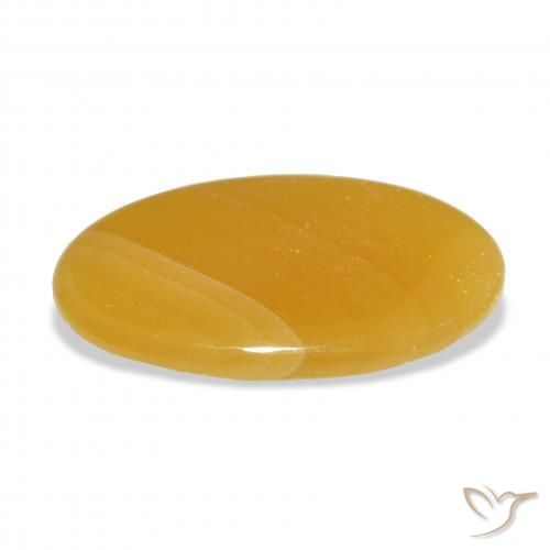 9,17 ctw natürlicher Gold-Orange Kalzit, Oval, Lichtdurchlässig