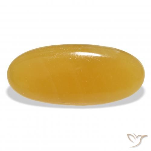 33.28ct Natürlicher Gold-Orange Kalzit, Oval, Lichtdurchlässig, Photo A