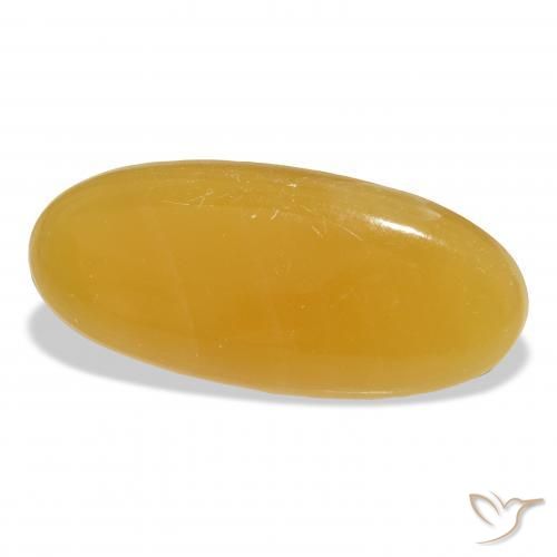 9,17 ctw natürlicher Gold-Orange Kalzit, Oval, Lichtdurchlässig