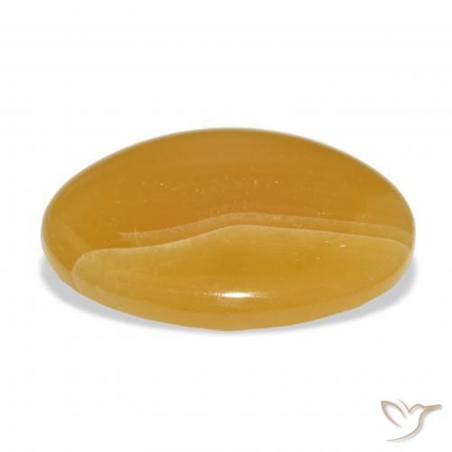 9,17 ctw natürlicher Gold-Orange Kalzit, Oval, Lichtdurchlässig