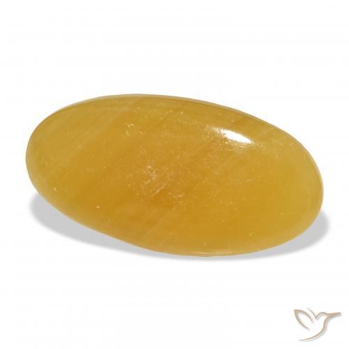 9,17 ctw natürlicher Gold-Orange Kalzit, Oval, Lichtdurchlässig