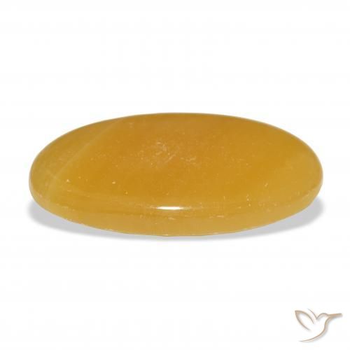 9,17 ctw natürlicher Gold-Orange Kalzit, Oval, Lichtdurchlässig